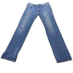 Joes Jeans The Classic Fit Men Light Wash Sz 31 x32 Whiskered Crosshatch Denim